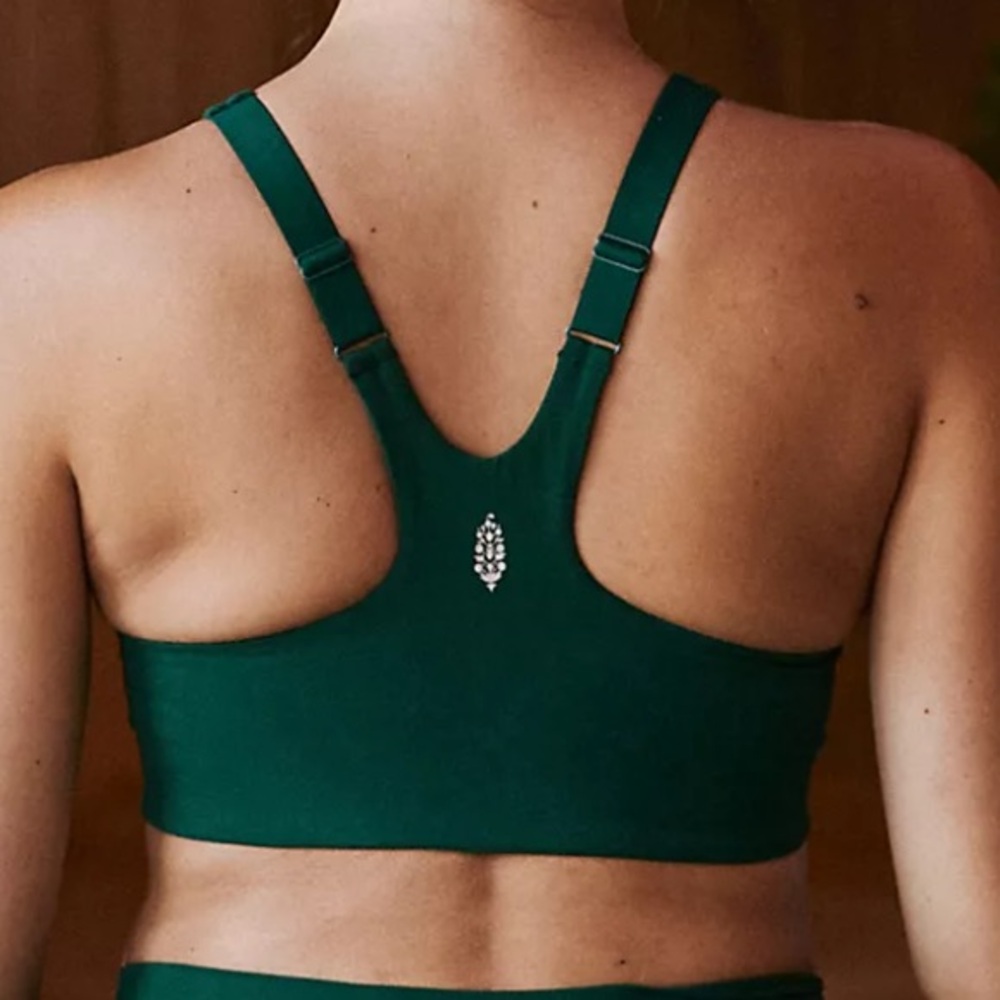 NWT $68 Free People X Hatch Maternity Square Neck Bra Size Medium Garden Green - Picture 2 of 15